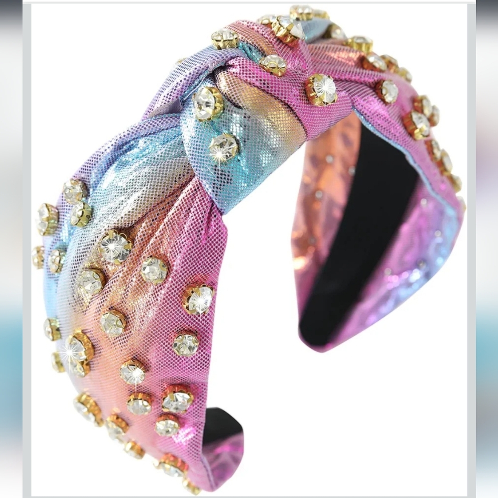 Colorful Rhinestone Embellished Headband NIB